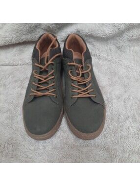 London Underground Men’s Size 11 M Green & Brown Leather Boots Shoes